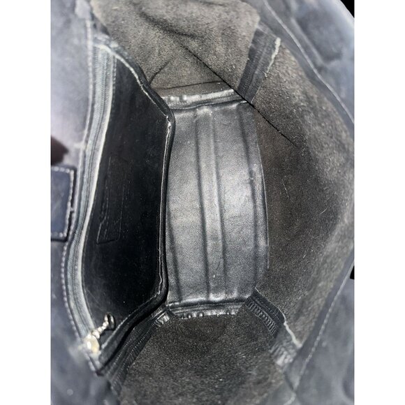 VTG Coach Waverly Soho Buckle Tote 4157 Black Leather Silver 90s Made in Dom Rep - Picture 6 of 8